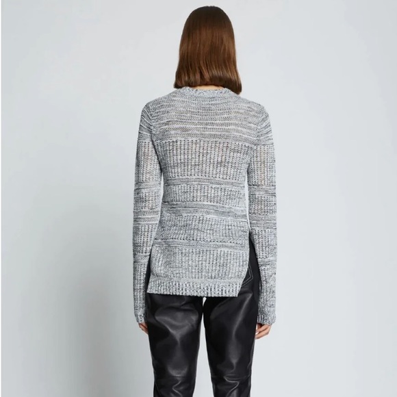 PROENZA SCHOULER WHITE LABEL Cotton Silk Pique Knit Top - Ecru - Picture 2 of 9